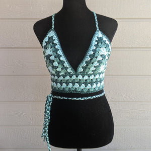Sea Green Granny Square Bralette