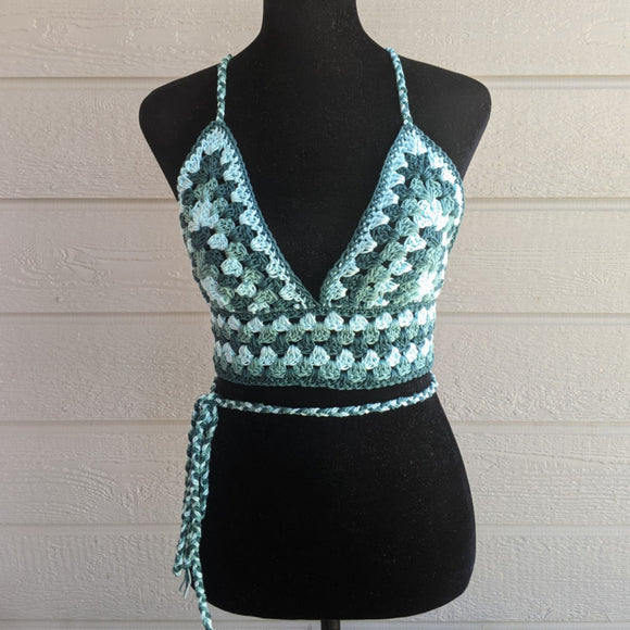 Sea Green Granny Square Bralette