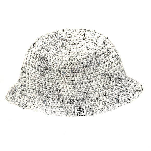 White Tweed Bucket Hat